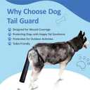 BARKLESS Dog Tail Protector, Dog Tail Guard for Medium Large Dogs, Adjustable Cover to Prevents Licking Wounds, Breathable Tail End Bag for Recovery (Black, L)