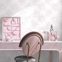 Peel and Stick Wallpaper Geometric Boho Wall Paper White Pink Fireworks Contact Paper 17.3"197" Self-Adhesive Round Wallpaper for Bedroom Waterproof Removable Shelf Liner Decal Vinyl Roll