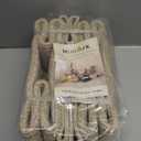 MiniArk Large Shallow Organizing Baskets 15x11x5.1 Inches - Rope Woven Storage Bins for Bathroom, Shelves, Cube Closet, Mixed Brown 3 Packs (Natural)