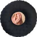 Ear Piercing Pillows for Side Sleeper with Ear Hole CNH Piercing Pillows Support Head Ear Pain Relief Ear Pressure Sore Side Sleeping Ear Guard, Minky Dot Black