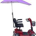Sunshade Canopy for Mobility Scooters – UV & Rain Protection Electric Wheelchair Umbrella (Only Works with Scooters & Power Chairs Equipped with 1" x 1" Hitch Receiver) (Purple)