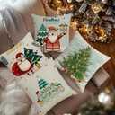 Christmas Pillow Covers, Decorative Winter Holiday Pattern, 18x18 Inch, 4 Piece Set