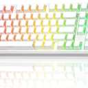 AULA F99 Pro Wireless Mechanical Keyboard-Silent Version,BT5.0/2.4GHz/USB-C Hot Swappable Custom Keyboard,Gasket Structure,Pre-lubed Linear Switches RGB Backlit Computer Gaming Keyboards,White