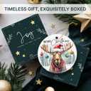 2 x Tiny Detalles Moose Ornaments for Christmas Tree 2025, Moose Gifts for Women Men, Xmas Gifts for Animal Lovers, Ceramic Ornament, Keepsake Ornaments Hanging Christmas Decorations