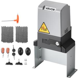 VEVOR Automatic Gate Opener, 1200W Electric Sliding Gate Opener for Doors up to 65.6ft 5732lbs, Chain Drive Rolling Door Motor with Infrared Sensor & 2 Remote Controls, Driveway Gates Opening System