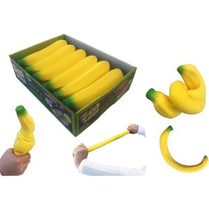 Squishy Toys Banana Stress Toy 12 Pack Stretchy Sand Bananas Toy Stretch for Kids Adults Fidget Party Supply