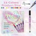 11 Colors Nail Art Pens Set: Fine Tip 0.5mm Quick-Dry Nail Art Markers for DIY Nail Designs & Nail Painting, Ideal Gift for Women & Girls, Great for Home Salon & Beginners