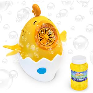 Maxx Bubbles Dancing Chick Bubble Blower Toy for Kids, Spins & Flaps Wings, Outdoor Fun, Birthday Party Gift, Easter Basket Stuffer, Active Play