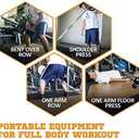 EVERSTRONG T Bar Row Attachment with V Bar Attachment Landmine Handle - 360 Swivel Landmine Attachment for Barbell for Full-Body Workout in Home Gym - Small Spaces - Deadlifts Squats Landmine Stand