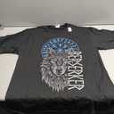 Berserker & Viking Compass - Nordic Wolf Design T-Shirt, Small, Black