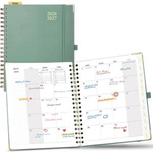 POPRUN Monthly Planner 2027-2028, Large-8" x 10", 18-Month Calendar Book