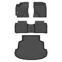Binmotor-Floor Mats & Cargo Liner Set for Toyota Corolla 2014-2019(Only Sedan), Corolla Cargo Mat Trunk Mat, TPE All Weather Car Floor Mat for Toyota Corolla Trunk Liner Floor Liners Accrssories Mats