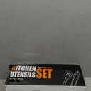 Large Silicone Cooking Utensils Set - Heat Resistant Kitchen Utensils Sets,Spatula,Spoon,Turner Tongs,Brush,Whisk,Stainless Steel Silicone Cooking Utensil for Nonstick Cookware Dishwasher Safe (Black)