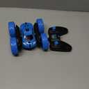 Remote Control Car, RC Cars Toys for Kids Ages 6-12, 4WD Stunt Car with LED Lights & 360 Flips, 2.4GHz, Upgraded USB-C Modular Batteries, 8-10 Year Old Boys Birthday Gift 1-Blue