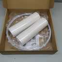 Drum Lamp shades Set of 2, White Line Lamp Shades for Table Lamps Floor Lamp, 13" Top X 13" Bottom X 10" High Large Fabric Lamp Shades, Easy Assembly Replacement Lampshades