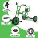 Kids Tricycle for Ages 3+, Preschool Daycare Playground Kids Balance Bike, Home Toddler Trike with Bell and Rubber Wheels, Boys and Girls Indoor/Outdoor Play Equipment, Medium