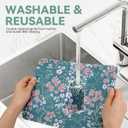 Mouse Pad Small Square Mousepad, Floral Green Cute Portable Thin Travel Mouse Pads for Desk with Stitched Edges Rubber Base for Laptop, Wireless Mouse, Computers, Office, 10.2x8.3x0.12 In