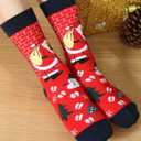 2 x Christmas Novelty Socks Colorful Fun Cute Sock Santas Xmas Gifts Stocking Stuffer Within Gift Box (One Size)