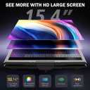 17.3" Portable DVD Player with Bluetooth Hadphones and Carrying Bag,15.4" Wide-Viewing-Angle HD Screen,6-Hours Rechargeable Battery,Car DVD Player for Kids,Support Bluetooth/HDMI in/AV/CD/VCD/DVD/USB