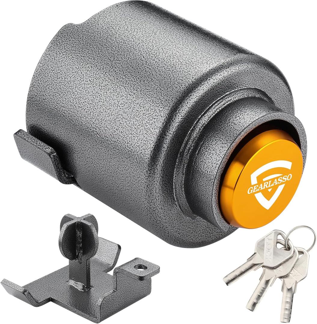 Heavy Duty Trailer Hitch Locks Fits 2-5/16" Couplers, Upgraded Anti Theft Trailer Tongue Lock Secure with Coupler and Safety Chain, Trailer Lock for RV Camper Trailer Truck Pickup Boats