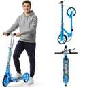 Scooters for Kids 8-12, Teens & Adults - Load 240 LBS, 8-Inch Wheels, Kick Scooter with Shock Absorption System, Hand Brake & Bell, 4 Adjustable Height Levels, Perfect for School, Commuting or Park
