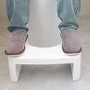 HI FINE CARE Folding Toilet Stool - Foldable Squatting Poop Stool for Bathroom | Splicable Foot Stool | Potty Accessories (White)