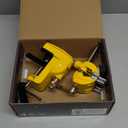 Bench Vise, 360 Swiveling Articulating Vise, Clamp-On Vise for Workbench, Cast Steel Table Clamp Vise, Pipe Vise, Bench Vice for Woodworking, DIY, Drilling, Sawing, Metal Working (Yellow)