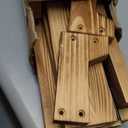 Nisorpa 20 Inch Rustic Burnt Wood Hanging Shoe Rack, Wall Mounted Shoe Rack Storage Organizer Space Saving Footwear Holder for Closet, Mudroom, Entryway, Holds 8 Pairs, Set of 4