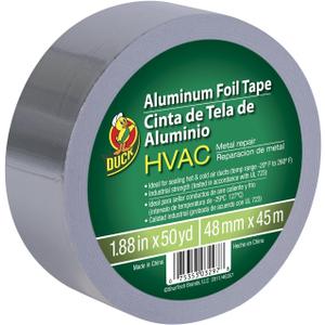 Duck Brand HVAC UL 723 Metal Repair Aluminum Foil Tape, 1.88-Inch by 50 Yards, Single Roll, Silver (240225)