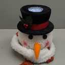 Christmas Snowman Tree Topper Projector, Lighted 3D Snowman Hat with Rotating LED Snowflake Projection, Unique Holiday Tree Decoration for Christmas Party, Home Festive Dcor