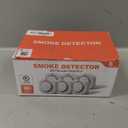 Hilmon Smoke Alarm Fire Detector,Battery Operated Photoelectric Smoke Detector with Test Button and Low Battery Warning, Fire Alarms Smoke Detectors for Home, 6 Pack