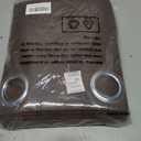 YoungsTex Brown Linen Semi Sheer Curtains 72 Inch Length for Living Room, Chocolate Light Filtering Drapes Privacy with Grommet for Dining Room Bedroom, 2 Panels, 52 X 72 Inch (Sliver-brown Color)