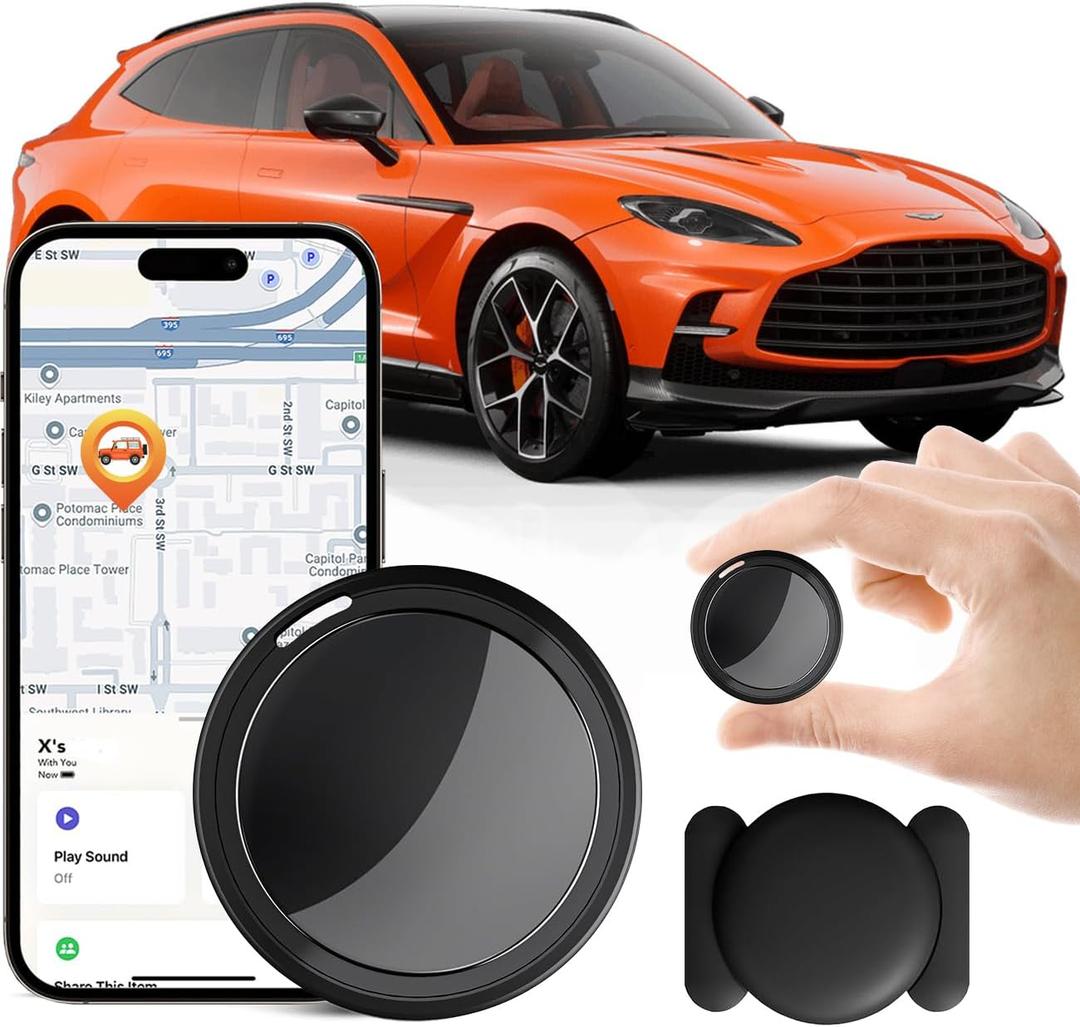 Mini GPS Tracker for Vehicles, Tracking Device for Vehicles No Subscription(iOS ONLY), Real Time Portable Real Time Magnetic GPS Tracking Device Hidden No Monthly Fee for Car, Truck, Motorcycle