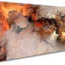 YYYYHPP YP1075 Abstract Clouds Modern Wall Art Decor Orange Abstract Poster Art abstract wall art for living room Bedroom Kitchen Home and Office Wall Decor (60L" x 30W")