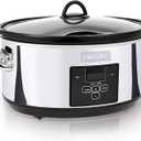 Crock-Pot 7 Quart Programmable Slow Cooker with Digital Timer, Food Warmer, Polished Platinum, Perfect for Everyday Meals and Entertaining