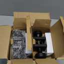 Haidms Matte Black Door Knobs Passage, Heavy Duty Square Matte Black Hall and Closet Door Knobs for Hallway, Zinc Alloy Passage Door Knob Hallway (6 Pack)