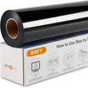 HTVRONT Black Iron on Vinyl - 12 x 50ft Black HTV Heat Transfer Vinyl for t Shirts, Black HTV Vinyl Roll for All Cutting Machine -Easy to Cut & Weed for Heat Transfer Design