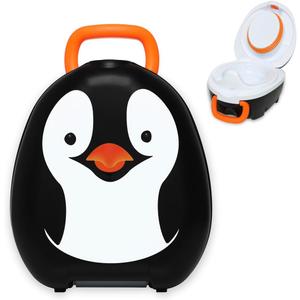 My Carry Potty - Penguin Travel Potty, Award-Winning Portable Toddler Toilet Seat for Kids to Take Everywhere