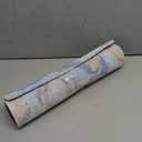 Coastal Door Mat, Beach Doormat for Front Door Entrance Porch, Ocean Bath Mats for Bathroom, Blue Abstract Shell Beachy Welcome Mats for Outdoor Entryway, 17x30 Inches (Oyster)