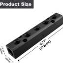 Air Manifold, 5 Way 7 Port Air Compressor Manifold, Air Hose Inline Manifold Block Splitter, Pneumatic Manifold Air Distribution Block, NPT 1/2 Inch Supply Port, NPT 1/4 Inch Output Portblack