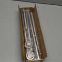 Mcrbeay Shower Curtain Rod, 1" Diameter Heavy Duty Tension Shower Rod, Non Slip Adjustable 28-74 inch No Drill Shower Curtain Rods Spring Tension For Bathroom, Shower Stall, No Rust, Brushed Nickel