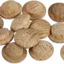 uxcell 12 Pcs 0.39 x 0.59 Inch Wood Hole Plugs, Wooden Screw Hole Cover, Wood Pocket Button Plug for Chair Stair Craft Furniture Woodworking