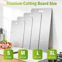 Titanium Cutting Board, 100% Pure Titanium Cutting Boards for Kitchen, Cutting Boards Non Toxic for Separating Raw Meat, Vegetables and Fruits, Dishwasher Safe & Knife Friendly(14"L x 10"W)