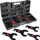 BETOOLL 8PCS Pneumatic Fan Clutch Wrench - 43300 Removal Tool Kit, Auto Repair Spanner Kit Installs Compatible With Ford, GM, Chrysler and Jeep