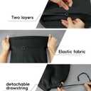 Double-layer Thick Fleece Ski Neck Gaiter, Winter Scarf Face Mask for Men Women, Warmer Beanie for Big Heads (Grey)