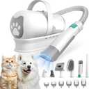 Dog Grooming Kit, Pet Grooming Vacuum with Pet Clipper Nail Grinder, Dog Hair Vacuum with 6 Pet Grooming Tools for Dogs Cats Shedding Grooming