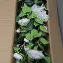 Artificial Camellia Tree 2 Pack - Realistic Camellia Plants in Pot with White Flowers, Lifelike Faux Greenery for Living Room, Patio, or Wedding, White