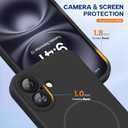 Miracase Compatible with iPhone 16 Case, [Soft Anti-Scratch Microfiber Lining], Compatible with MagSafe, Liquid Silicone Case Shockproof Drop Protection Phone Case for 16, Black