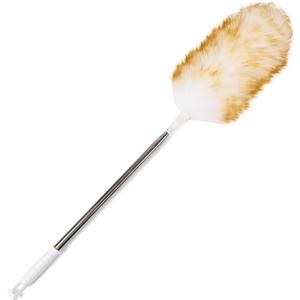 Lambswool Extendable Duster 29-110 Inch, Anti-Static Flexible Head, Stainless Steel Pole for High Ceilings, Fans, Interior & Roof Dusting.