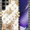 Case Compatible with Samsung Galaxy S25 Ultra,Diamond Butterfly Cases for Girls Women,Luxury Soft TPU Shockproof Protective Hard PC Back for Samsung Galaxy S25 Ultra